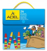 масляная пастель adel colour 428-1824-000 шестигранные 24цв.д.11.5мм