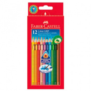 карандаши цветные faber-castell grip 112412 трехгранные 12цв. карт.кор.