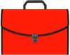 портфель бюрократ -bpp13tlred 13 отдел. a4 ребрист. поверхн. с окантовкой пластик 0.7мм красный