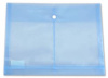 конверт на кнопке бюрократ -pk860blu/1 a4 гориз. расшир. пластик 0.18мм синий