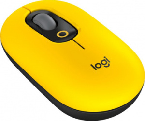 910-006546 Мышь Logitech POP Mouse with emoji желтый/черный оптическая (4000dpi) беспроводная BT/Radio USB (4but)