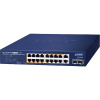 коммутатор/ planet gsd-2022p 16-port 10/100/1000t 802.3at poe + 2-port 10/100/1000t + 2-port 1000x sfp unmanaged gigabit ethernet switch (185w poe