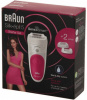 Эпилятор Braun SES 5/500 скор.:2 насад.:2 от аккум. белый/розовый