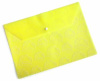 конверт на кнопке бюрократ -pk810yel a4 с рисунком "листочки" пластик 0.18мм желтый