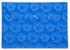 конверт на кнопке бюрократ -pk813nblu a4 с рисунком "листочки" непрозрачный пластик 0.18мм синий