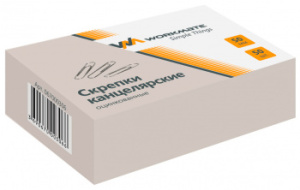 скрепки 67000306 оцинкованные овальные 50мм серебристый (упак.:50шт) картонная коробка