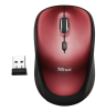 19522 Trust Wireless Mouse Yvi, USB, 800-1600dpi, Red, подходит под обе руки [19522]
