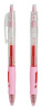 ручка гелев. автоматическая deli arris eg09-rd прозрачный/розовый d=0.5мм красн. черн. резин. манжета