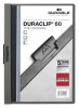 папка с клипом durable duraclip original 2209-57 прозрач. верх.лист a4 1-60лист. темно-серый