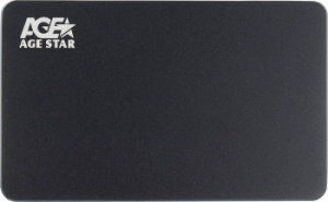 3UB2AX2C (BLACK) Внешний корпус для HDD/SSD AgeStar 3UB2AX2C SATA I/II/III USB3.0 алюминий черный 2.5"