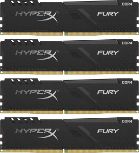 HX424C15FB3K4/128 Модуль памяти KINGSTON Fury Gaming DDR4 Общий объём памяти 128Гб Module capacity 16Гб Количество 4 2400 МГц Множитель частоты шины 15 1.2 В черный HX4