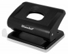 дырокол silwerhof 391036-01 макс.:15лист. пластик черный отв.:2 с линейкой