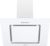 YORK PUSH 50 Glass White ВЫТЯЖКА MAUNFELD/ Тип:наклонная, 50см, кнопочное управление, 700м3, площадь кухни до 25м2, 3 скорости, LED освещение, закаленное стекло, цвет: белый