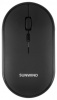 1611700 Мышь SunWind SW-M300 черный оптическая (1600dpi) беспроводная BT/Radio USB для ноутбука (3but)