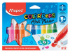 фломастеры maped color`peps jumbo mini power 846612 смываемые 12цв. двусторонние со штампами
