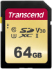TS64GSDC500S Карта памяти Transcend 64GB UHS-I U3 SD card MLC