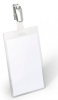 бейдж durable 8002-19 90х60мм вертикальный зажим вращающийся пвх прозрачный (упак.:25шт)