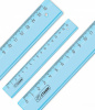 линейка стамм cristal лн1000 пластик дл.16см голубой/прозрачный