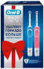 81745075 Набор электрических зубных щеток Oral-B Vitality D190 Duo голубой/розовый