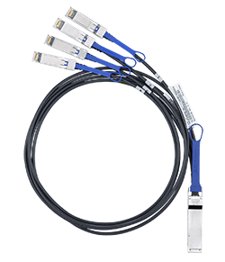 MC2609125-005 Mellanox® passive copper hybrid cable, ETH 40GbE to 4x10GbE, QSFP to 4xSFP+, 5m
