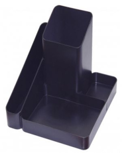 органайзер настольный стамм ор31 имидж 102x108x86мм черный пластик