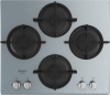 HAGD 61S/SL Встраиваемая газовая панель HOTPOINT-ARISTON/ Газ на стекле. 4 зоны, Step Flame, автоподжиг, газ-контроль, чугунные решетки, серебристый, 4,3x60x51