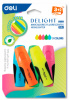набор текстовыделителей deli cu359 скошенный пиш. наконечник 1-5мм 5цв. ассорти блистер (5шт.)