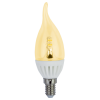 c4ug40elc ecola candle led premium 4,0w 220v e14 золотистая 320° прозрачная свеча на ветру искристая точка (керамика) 125х37
