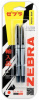 306 111110 ручка-роллер zebra zeb-roller be& dx5 0.5мм игловидный пиш. наконечник черные чернила блистер (2шт)