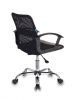 CH-590SL/BLACK Кресло Бюрократ CH-590SL черный эко.кожа/сетка крестов. металл хром