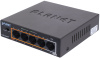 fsd-504hp коммутатор/ planet 4-port 10/100mbps 802.3af/at poe + 1-port 10/100mbps desktop switch (60w poe budget, external power supply)