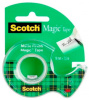 клейкая лента канцелярская для склейки купюр 3m scotch magic 8-1975d 7100093940 шир.19мм дл.7.5м невидимая на мини-диспенсере