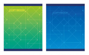 тетрадь 969510 96л. клет. a5 alpha 2диз. картон скрепка