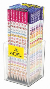 карандаш чернографит. adel letters 206-1130-674 hb 4 дизайна