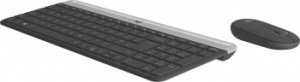 Клавиатура + мышь Logitech MK470 клав:черный/серый мышь:черный USB беспроводная slim (920-009206)
