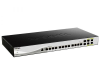 d-link dxs-1210-16tc/a3a, proj l2+ smart switch with 12 10gbase-t ports and 2 10gbase-t/sfp+ combo-ports and 2 10gbase-x sfp+ ports.16k mac address, 2