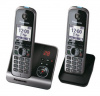 р/телефон dect panasonic kx-tg6722rub (черный, 2 трубки с резервным питанием, автоответчик)