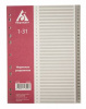индексные разделители бюрократ id108 а4 пластик цифровой 1-31 серый