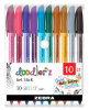 набор ручек гелев. zebra doodler`z (2619) ассорти d=1мм ассор. черн. (10шт)