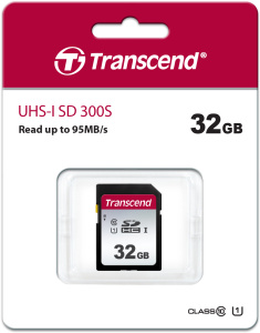 TS32GSDC300S Карта памяти Transcend 32GB SDHC Class 10 UHS-I U1 R95, W45MB/s