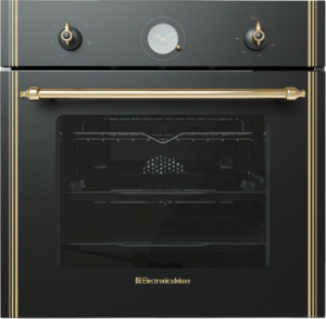 Духовой шкаф Электрический Electronicsdeluxe 6006.05эшв-009 черный матовый/золотистый