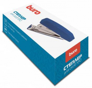 степлер настольный buro 075000200 n10 (10листов) синий 50скоб пластик