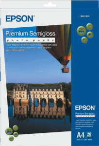c13s041332 бумага epson premium semigloss photo paper a4