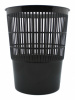 корзина для бумаг silwerhof 671002 круглая 14л. пластик черный