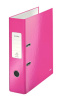 папка-регистратор leitz wow 10050023 a4 80мм розовый 180 градусов
