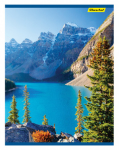 тетрадь silwerhof 810024-74 80л. клет. a4 горные пейзажи 2диз. мел.карт. сплош.уф.лак скрепка