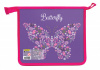 папка для тетрадей silwerhof 671739 бабочки и цветы a5 240х205х40мм 1 отделение пластик/картон ламинированный на молнии