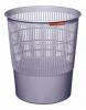 корзина для бумаг стамм кр02 круглая 18л. пластик перфорированный серый
