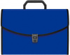 портфель бюрократ -bpp13tlblue 13 отдел. a4 ребрист. поверхн. с окантовкой пластик 0.7мм синий