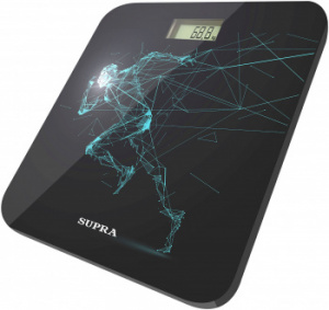 13088 Весы напольные электронные Supra BSS-2003N макс.180кг черный/рисунок